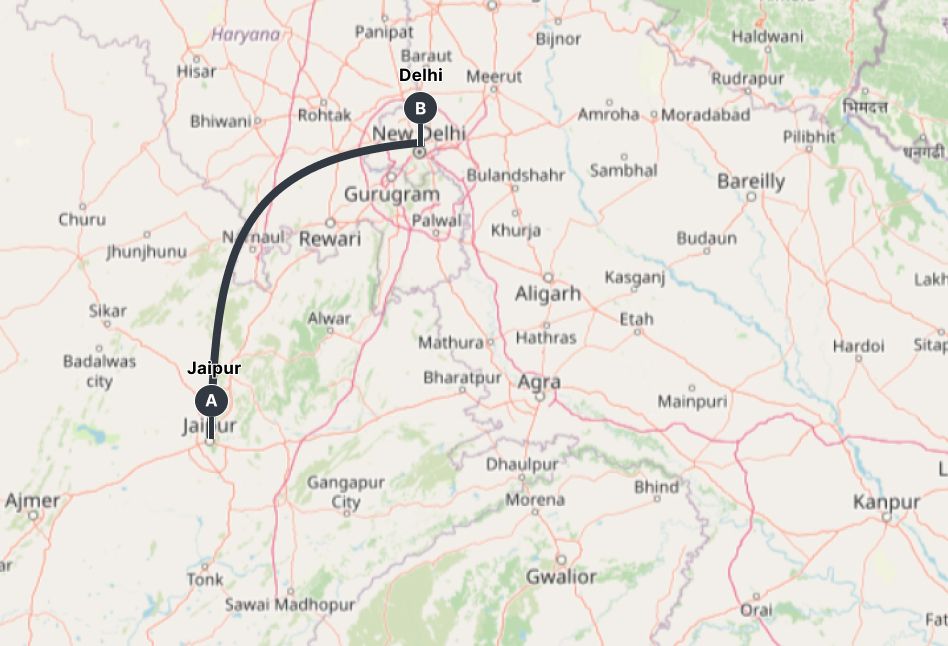 Jaipur to Delhi Cabs from ₹ 2,528 | inDrive.Outstation
