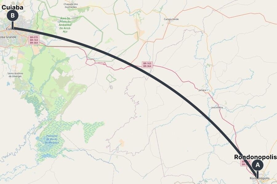 Viagem de Rondonópolis para Cuiabá: Alternativa ao Ônibus | inDrive